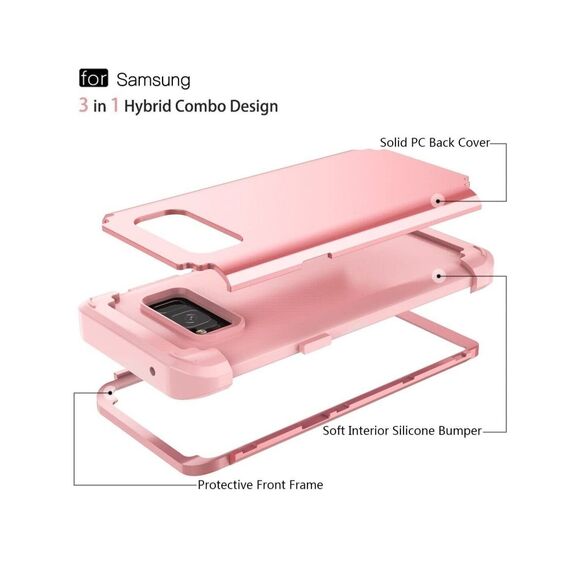 Pack of 4 Samsung Galaxy S8 Rose Gold Rugged Protective Phone Cases - Picture 3 of 8